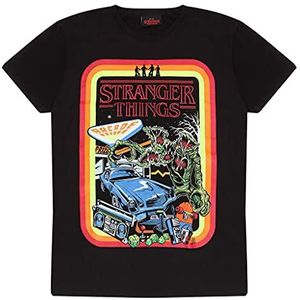 Stranger Things Demogorgon Arcade. T-shirt, Volwassenen, S-5XL, Schwarz, Officiële Koopwaar