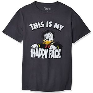 Disney Heren Donald Duck T-shirt, donkergrijs, XL