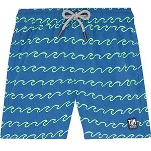 Tom & Teddy Heren/jongens Seafoam Waves zwemshorts, blauw, 3-4 Jaar
