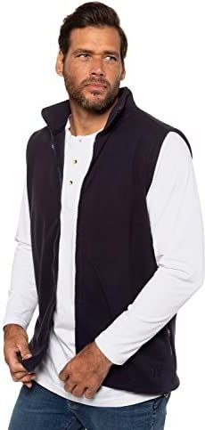 JP1880 Fleece vest marine, Effen