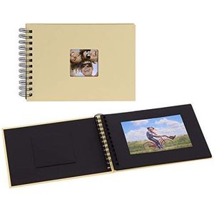 walther design fotoalbum crème 23 x 17 cm spiraalalbum met omslaguitsparing, Fun SA-109-H