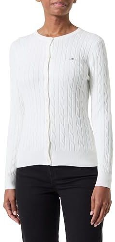 GANT - 4800103 - Gebroken Wit - Gebreid Vest - Casual - Katoen