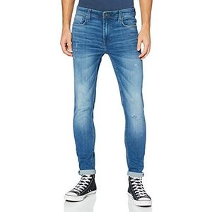Blend 20710666 Heren Jeans Broek Denim 5-Pocket met Stretch Echo Fit Skinny Fit, Denim Middle Blauw (200291), 27W x 30L