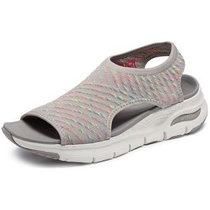 Skechers Arch Fit City Catch Damessandalen, Taupe Multi, 39 EU
