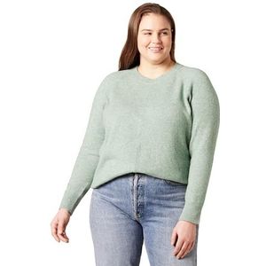 Amazon Essentials Dames Classic-Fit Soft Touch Lange Mouw Crewneck Trui, Saliegroen Heather, XS