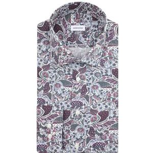 Seidensticker Zakelijk overhemd voor heren, shaped fit, zacht, kent-kraag, lange mouwen, 100% katoen, groen, 42