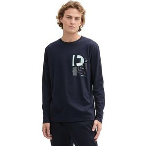 TOM TAILOR Denim T-shirt voor heren, 10668 - Sky Captain Blue, S