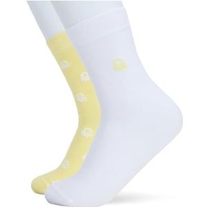 United Colors of Benetton Sokken, 2 paar, Geel 903, Large