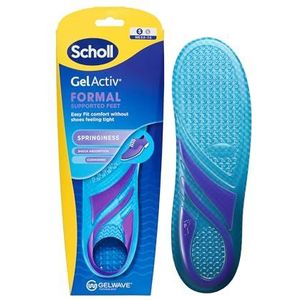Scholl GelActiv formele inlegzolen voor dames, slank ontwerp voor dagelijks gebruik in smartschoenen, extra veerkracht met GelWave-technologie, maat 36-40