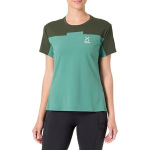 Haglöfs 607215_5QB Spitz T-shirt Dames Dk Jelly Green/Seaweed Green Maat M, Dk Jelly Green/Seaweed Green, M