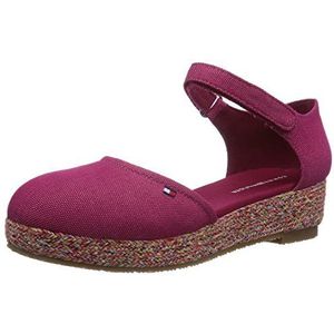 Tommy Hilfiger Sue 10d sandalen met sleehak voor meisjes, paars Cerise 613, maat 2,5 UK, Paarse Cerise 613, 35 EU