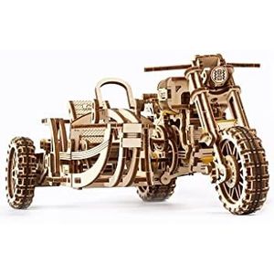 Ugears Houten Modelbouw - Scrambler UGR-10 Motor met Zijspan