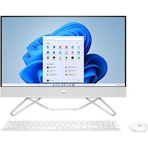 HP All-in-One 24-cb1002ss Bundle PC (23,8 inch) Full HD (1920 x 1080, IPS, Intel Core i5-1235U, 16GB RAM, 512GB SSD, Intel Iris Xe Graphics, Windows 11 H) ome, anti-reflecterend) sneeuwwit