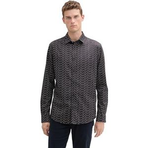 TOM TAILOR heren overhemd, 36645 - Stormy Blue Stroke Design, XL