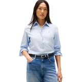 TOMMY HILFIGER - Hemd - Blauw - Katoen - Lange Mouwen