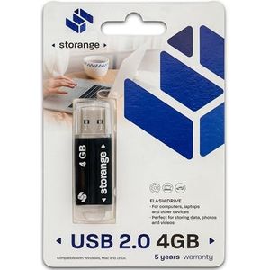 STORANGE - USB Stick - Zwart - 4GB - USB 2.0