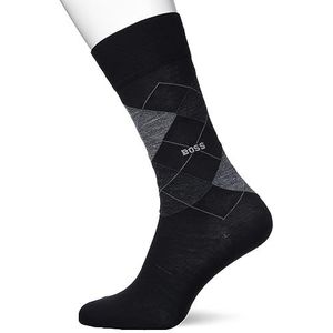 BOSS John Rs Argyle Wo Regular Socks voor heren, zwart 2, 40-46 EU