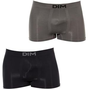 DIM - Seamless Micro X2 - Boxershorts - Grijs-Zwart - 2 Stuks