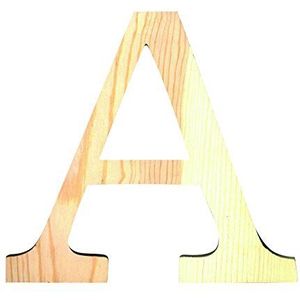 Artemio 11,5 cm houten letter A in bovenkast, Beige