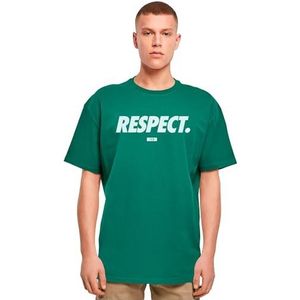 Mister Tee Upscale T-shirt voor heren, Football's Coming Home Respect oversized T-shirt, met print, oversized fit, streetwear, groen, 3XL