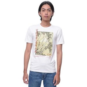 cotton division T-shirt voor heren, Wit, XS