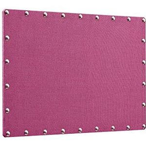 Linon Hot Pink Jute Decoratieve Zilveren Nailheads Perkins Memo Bulletin Board, 24 x 36