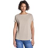 Street One - Dames Shirt - Beige - Linnenlook