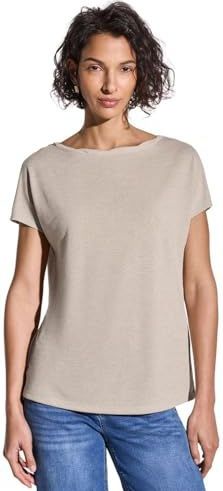 Street One - Dames Shirt - Beige - Linnenlook