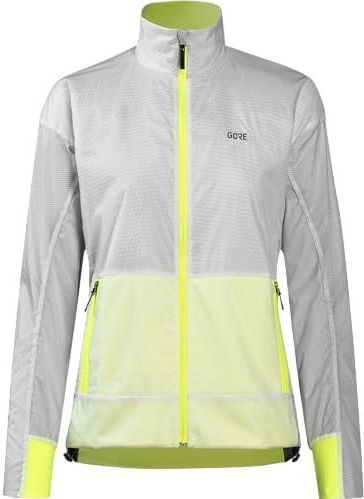 GORE WEAR - GORE-TEX INFINIUM Drive - Damesjack - Wit/Neon-geel - Winddicht, Waterafstotend, Ademend