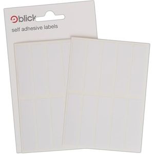 Blick Etiketten, wit, zelfklevende stickers, rechthoekig, 13 mm x 50 mm, 70 etiketten, voor thuis, kantoor, familie, school
