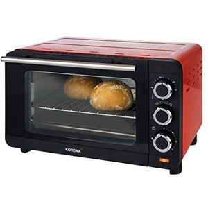 Korona 57005 Toastoven | rood | 14 liter | Mini oven met uitneembare kruimellade | kleine oven