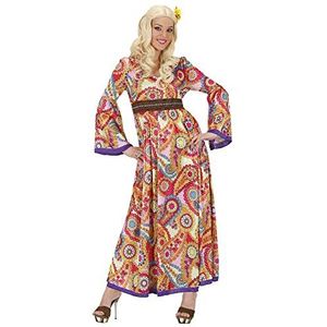 Widmann - Kostuum Hippie Woman, jurk, Flower Power, verkleding, carnaval, themafeest