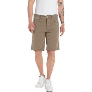 Replay Grover Straight Fit Jeans Shorts, 725 Peanut, 40W
