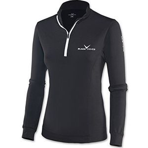 Black Crevice Heren ski-rolli met ritssluiting, functioneel shirt met lange mouwen, in verschillende kleuren en maten, flexibel en ademend herenshirt met lange mouwen