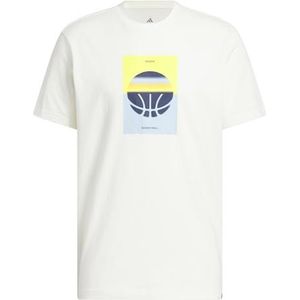 adidas Heren Another Bucket Graphic T-Shirt, off white, L