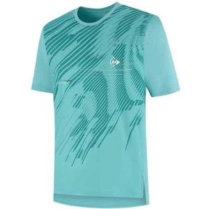 DUNLOP Game Tee 1 voor Heren, Aqua Sky/Aventurijn Groen, XXL