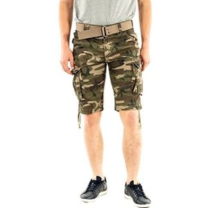 Schott NYC Trranger30 rechte herenshorts, Veelkleurig (Camo Kaki), 31W