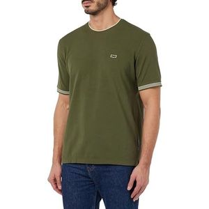 Sisley Mens 3B2ZS102F T-shirt, Military Green 35A, M, legergroen 35a, M