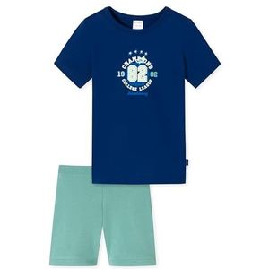 Schiesser Jongenspyjama korte casual World pyjamaset, Donkerblauw 181073, 116