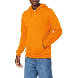 Build Your Brand Heren capuchontrui Heavy Hoody voor mannen, effen met kangoeroezak en trekkoorden, maat XS tot 5XL, verkrijgbaar in vele kleuren, Paradise Oranje, XL