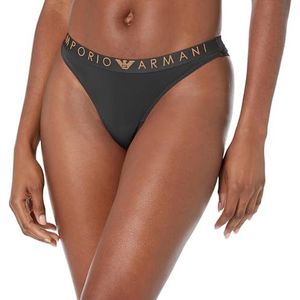 Emporio Armani Dames Dames Braziliaanse Iconic Microfiber Shorts, zwart, L