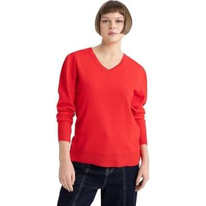 DeFacto Gebreide damesmode - stijlvolle gebreide trui blouses & tunieken voor dames - keuze aan truien - fijn gebreide truien en truien, rood, M