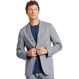 Blazer - Donkerblauw - Normale Pasvorm - Reverskraag - Lange Mouwen