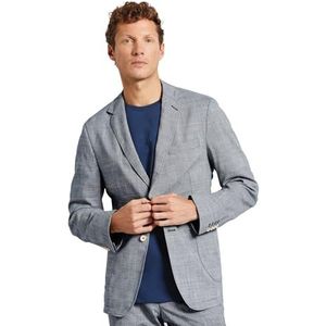 Blazer - Donkerblauw - Normale Pasvorm - Reverskraag - Lange Mouwen