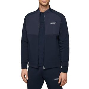 Hackett London Heren Egmont Classic Sweatshirt, Blauw (Navy), L, Blauw (zwart), L