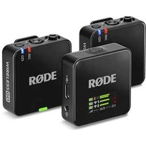 RØDE Wireless GO (Gen 3) – Compacte Draadloze Microfoon – Prachtige Audio, 32-bits Float Opname, Automatische Niveauregeling, voor Telefoons, Camera's en Computers