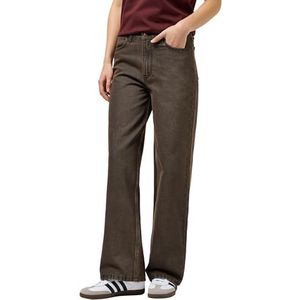 Jeans - Blauw - Katoen - Losse Pasvorm - Ritssluiting en Knoop