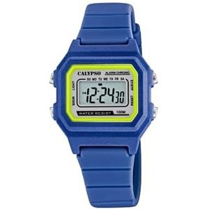 Calypso Unisex digitaal quartz horloge met kunststof band K5802/5