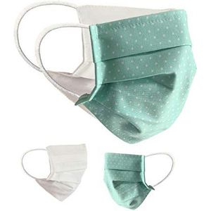 BaF Community-maskers Tieners Tieners Set van 2 Unisex Geïmproviseerd masker Omkeerbaar mondbeschermer Masker Mond- en neusbescherming Omkeerbaar masker Motief Katoen BCI Wasbaar 14 cm breed