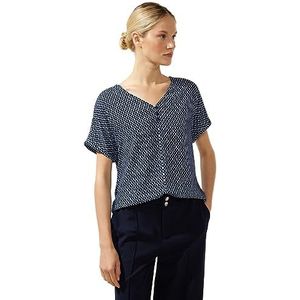 Street One Damesshirt met korte mouwen, blauw (deep blue), 34